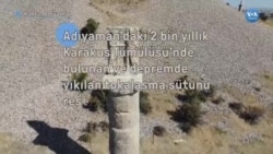 Depremde yıkılan 2 bin yıllık heykel yeniden ayağa kaldırıldı