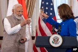 ABD Başkan Yardımcısı Kamala Harris ve Hindistan Başbakanı Narendra Modi, 23 Haziran 2023.